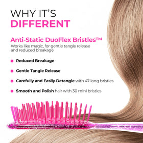 FHI Heat UNbrush Mini Detangling Brush showing DuoFlex bristles