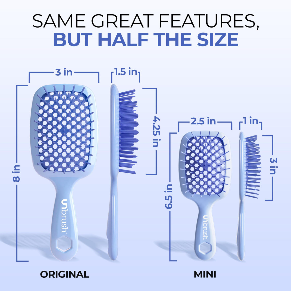FHI Heat UNbrush Mini Detangling Brush side view