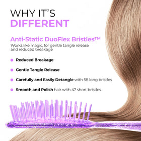 FHI Heat UNbrush Mini Detangling Brush side view highlighting compact size