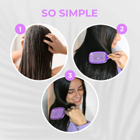 FHI Heat UNbrush Mini Detangling Brush with a child for gentle detangling