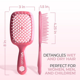 FHI Heat UNbrush on wet hair demonstration