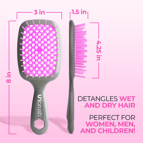 FHI Heat Unbrush Wet & Dry Detangling Hair Brush in lifestyle setting