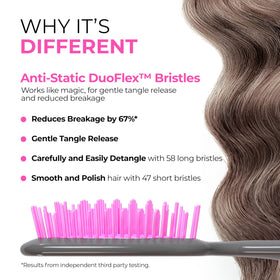 FHI Heat Unbrush Wet & Dry Detangling Hair Brush side view showing vented design