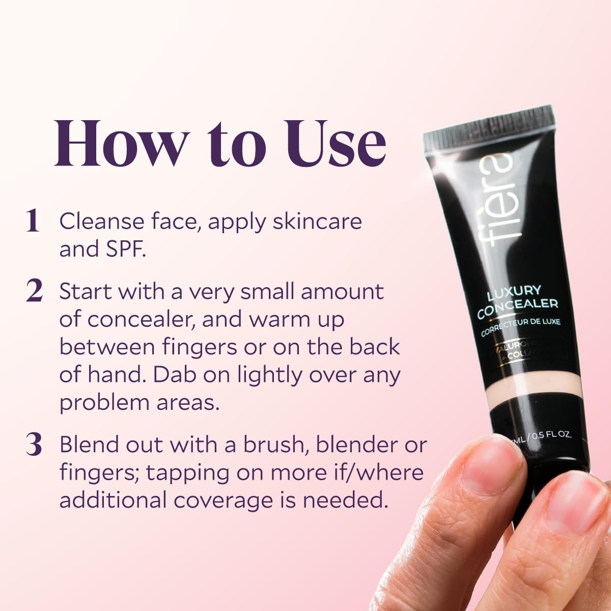 FIÈRA Luxury Concealer & Foundation Deep application tutorial