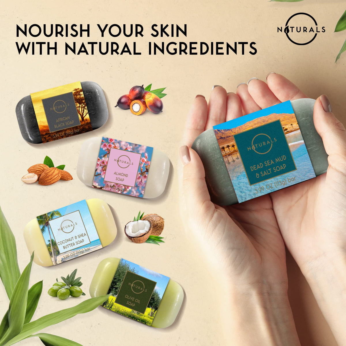 Fig soap bar featuring natural apricot kernels