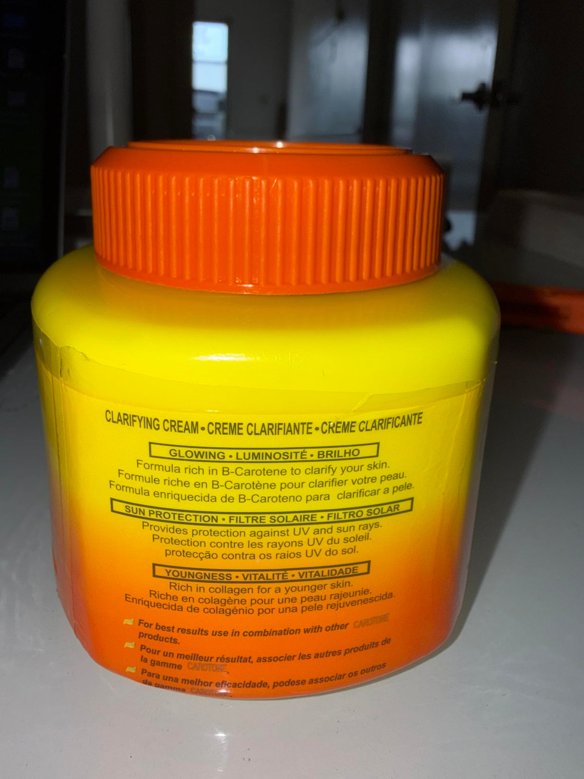Fine Goods Carrot Tone Cream with ingredients