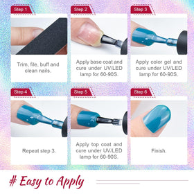 Finished manicure using JODSONE gel nail polish