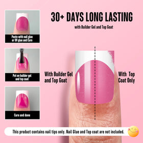 Finished manicure using NOVO OVO nail tips
