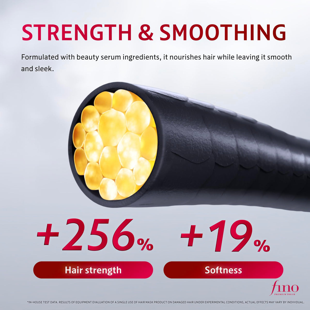 Fino Premium Touch Hair Mask 8.1 oz application on hair