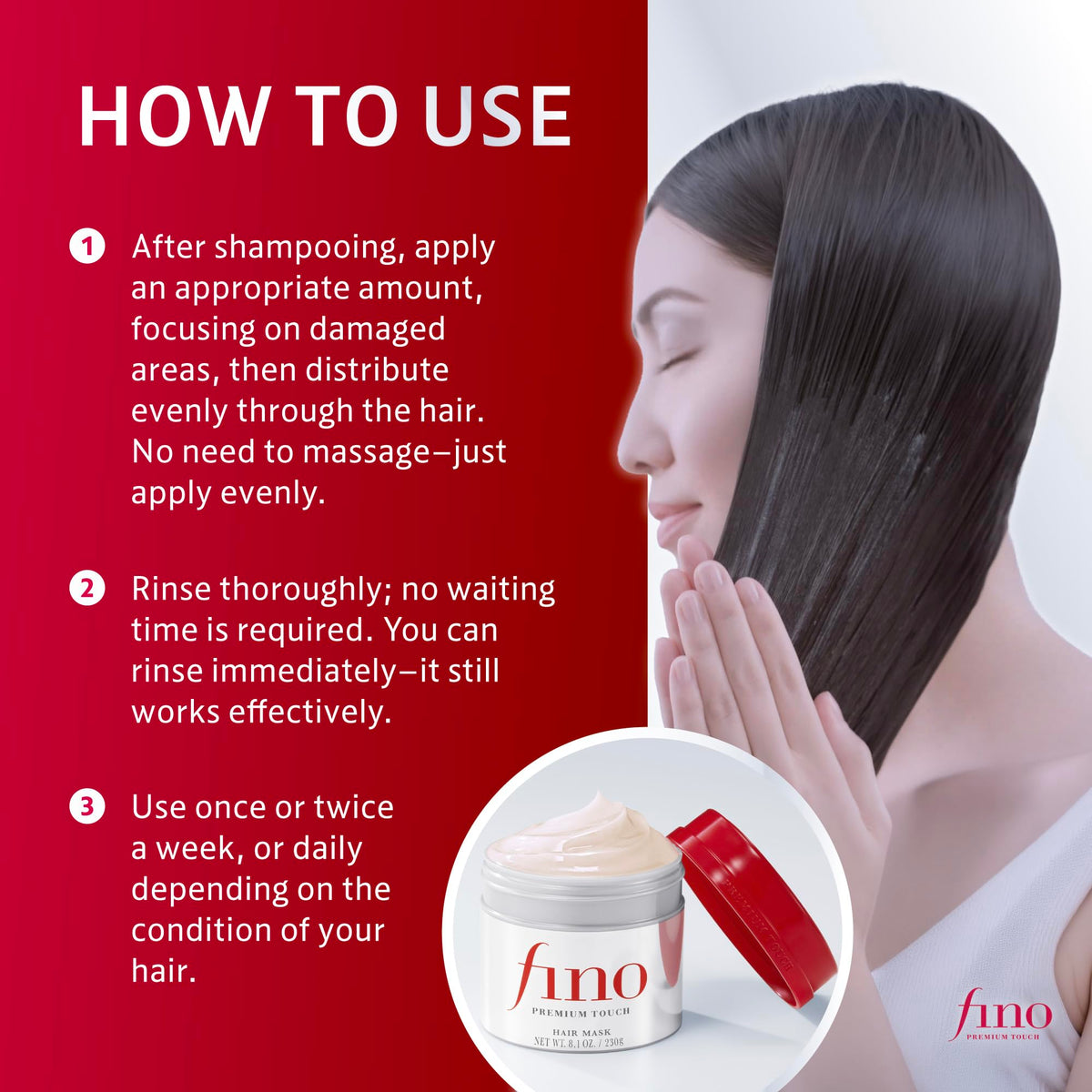 Fino Premium Touch Hair Mask 8.1 oz ingredients list