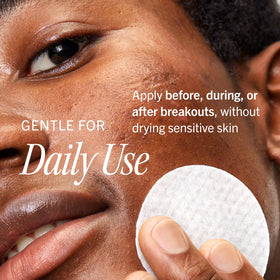 First Aid Beauty Acne Pads back view with ingredient list