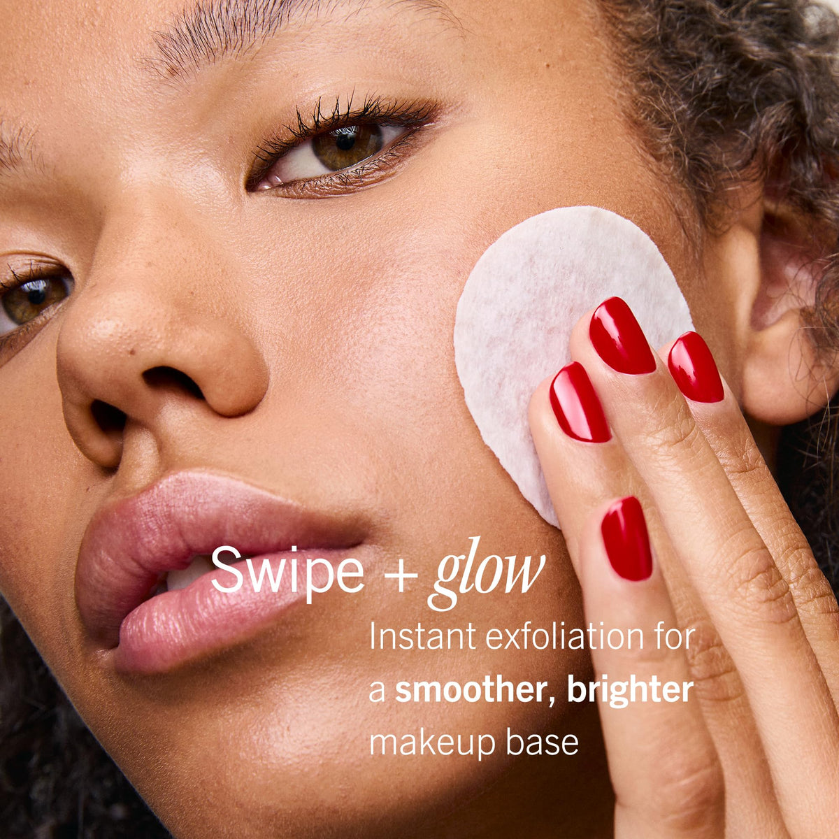First Aid Beauty Facial Radiance Pads showing one pad with texture