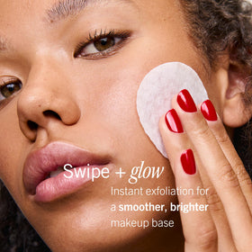 First Aid Beauty Facial Radiance Pads showing one pad with texture