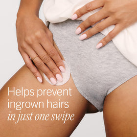 First Aid Beauty Ingrown Hair Pads opened with pad visible