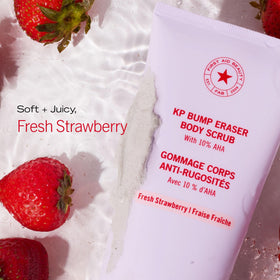 First Aid Beauty KP Bump Eraser Body Scrub in use on skin