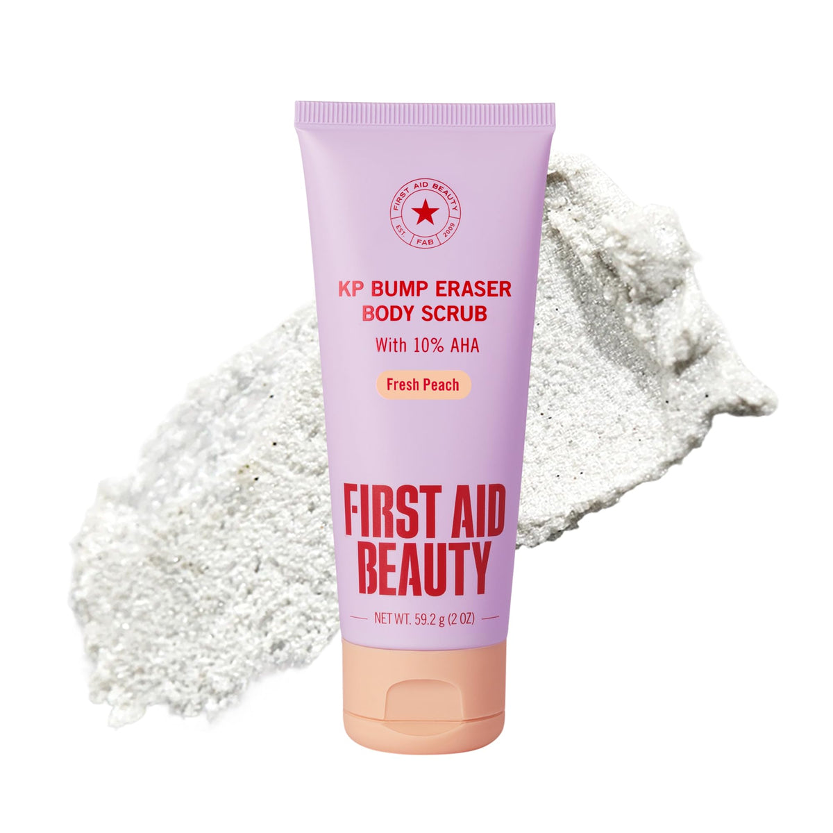 First Aid Beauty KP Bump Eraser Scrub 10% AHA 2 oz Fresh Peach front view