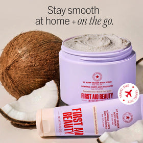 First Aid Beauty KP Bump Eraser Scrub 10% AHA with other skincare products
