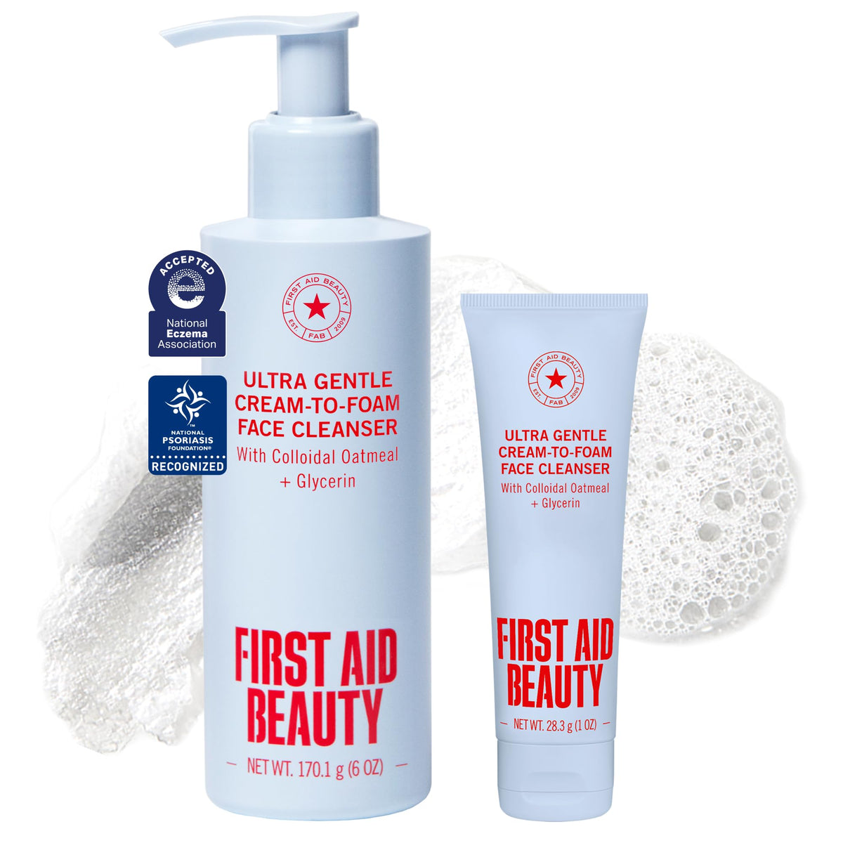 First Aid Beauty Pure Skin Face Cleanser 5 oz front view