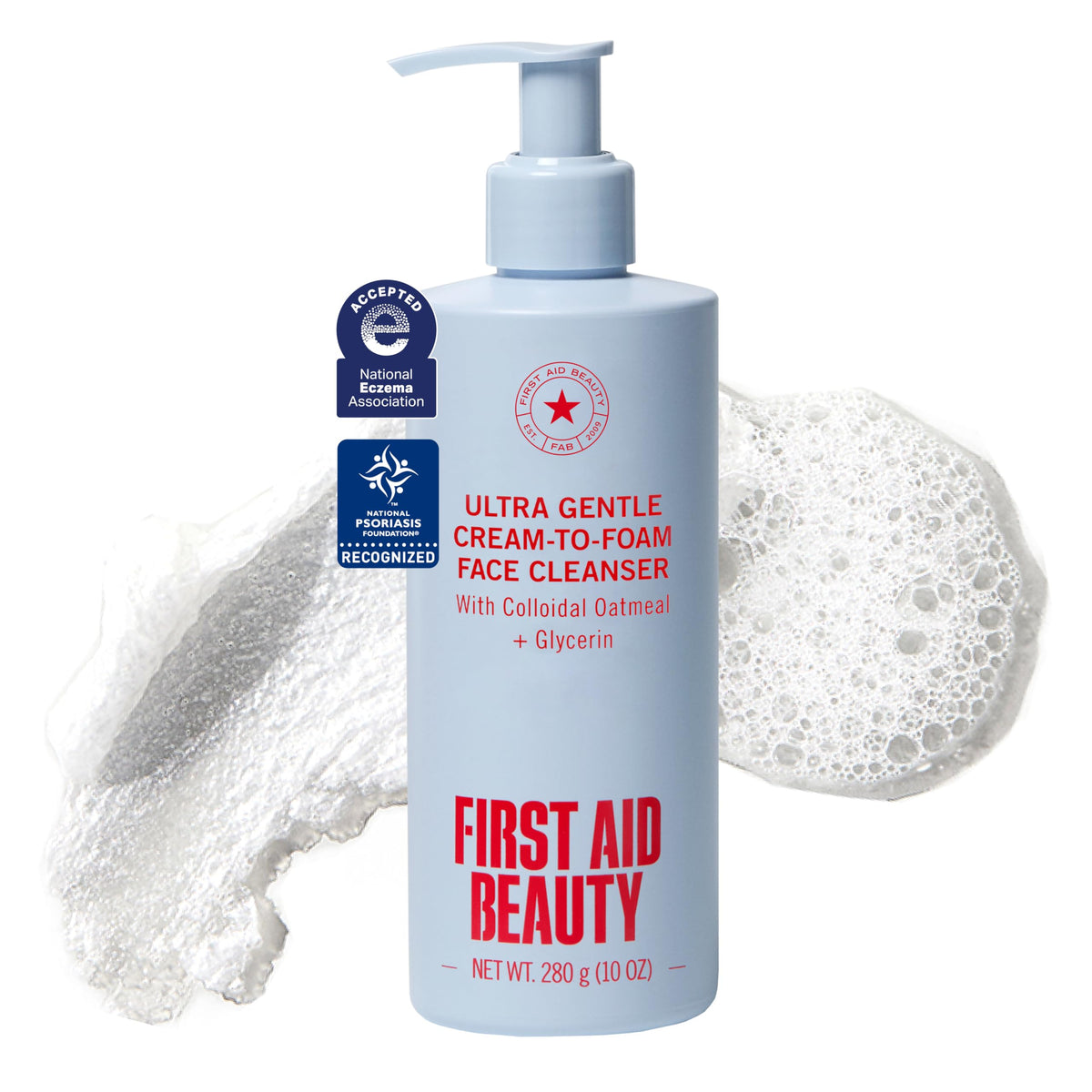 First Aid Beauty Ultra Gentle Cleanser front view 10 oz