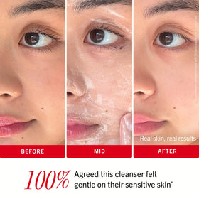 First Aid Beauty Ultra Gentle Cleanser in bathroom setting