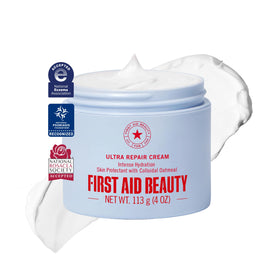 First Aid Beauty Ultra Repair Cream packaging and texture