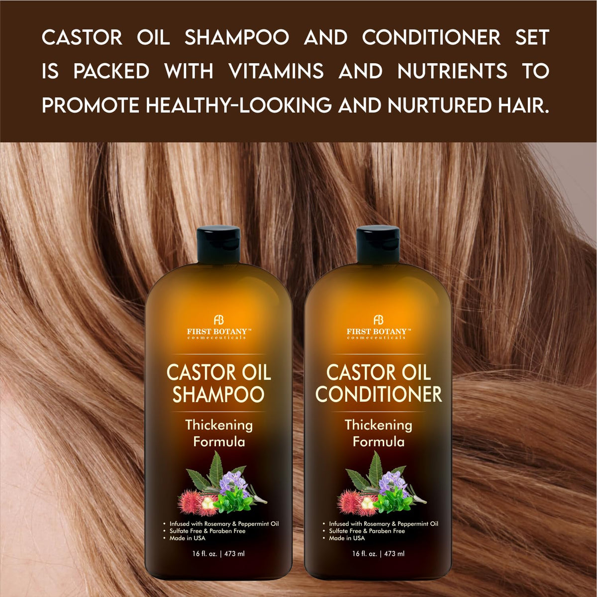 First Botany Anti Hair Loss Shampoo and Conditioner on a bathroom shelf