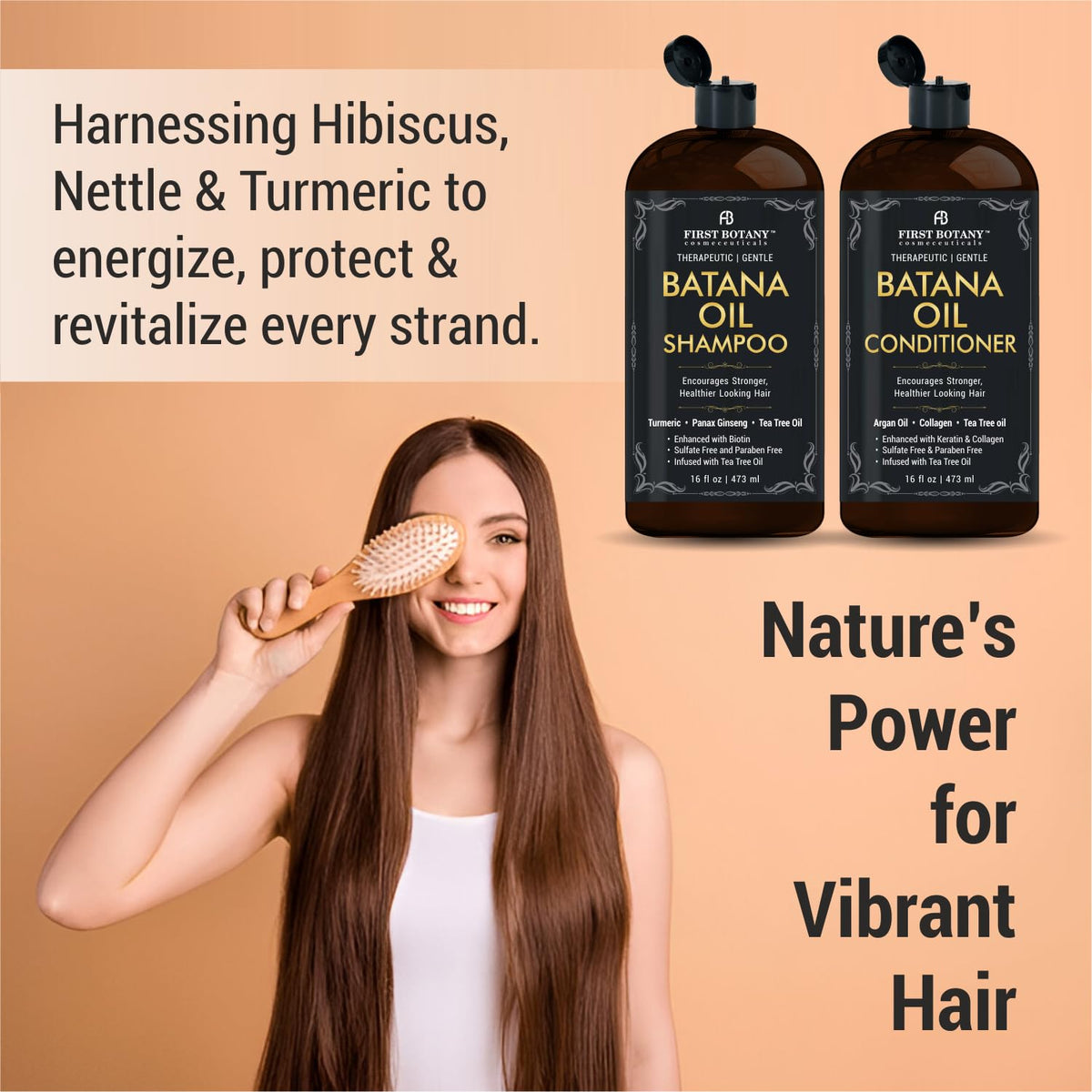 First Botany Batana Oil Shampoo and Conditioner back view