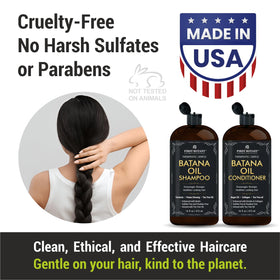 First Botany Batana Oil Shampoo and Conditioner packaging details
