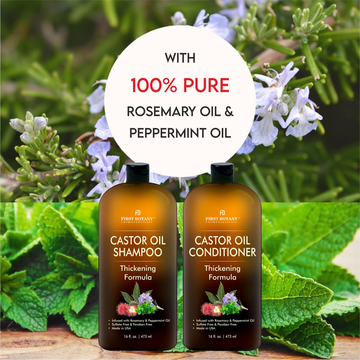 First Botany Shampoo and Conditioner set side view