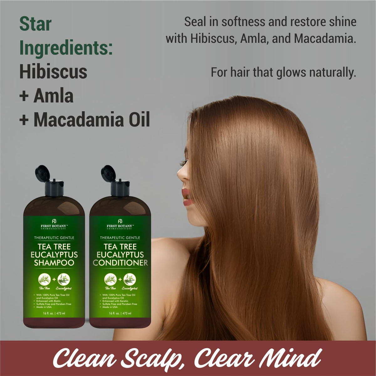 First Botany Tea Tree & Eucalyptus Shampoo and Conditioner with botanical ingredients