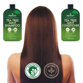 First Botany Tea Tree Mint Shampoo bottle close-up
