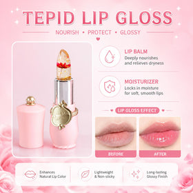 firstfly Crystal Flower Lipstick displaying waterproof feature