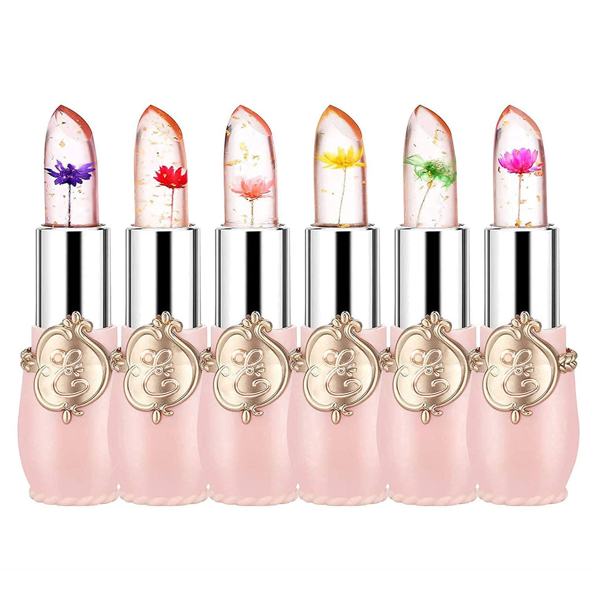 firstfly Crystal Flower Lipstick Set 6Pcs in packaging