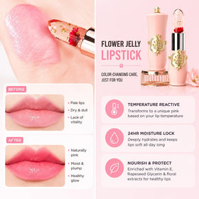 firstfly Crystal Flower Lipstick set on vanity table