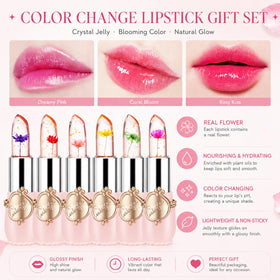 firstfly Crystal Flower Lipstick showing flower infusion