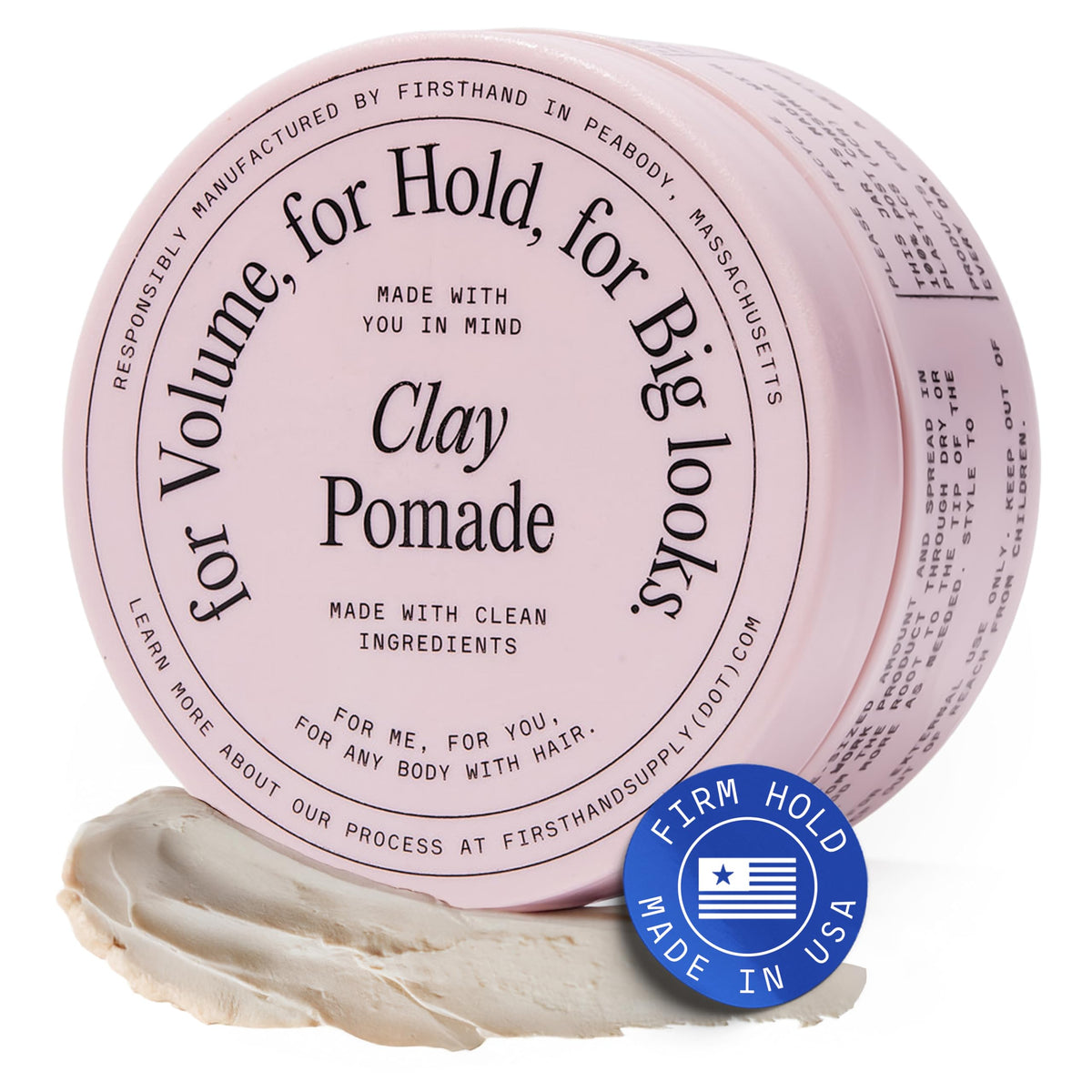 Firsthand Hair Clay Pomade 3oz front view