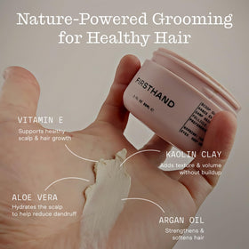 Firsthand Hair Clay Pomade packaging side view