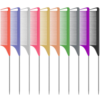 FIRSTPELLA 10 PCS Rat Tail Combs Set in various colors