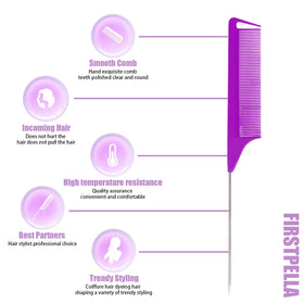 FIRSTPELLA combs showcasing their heat-resistant material
