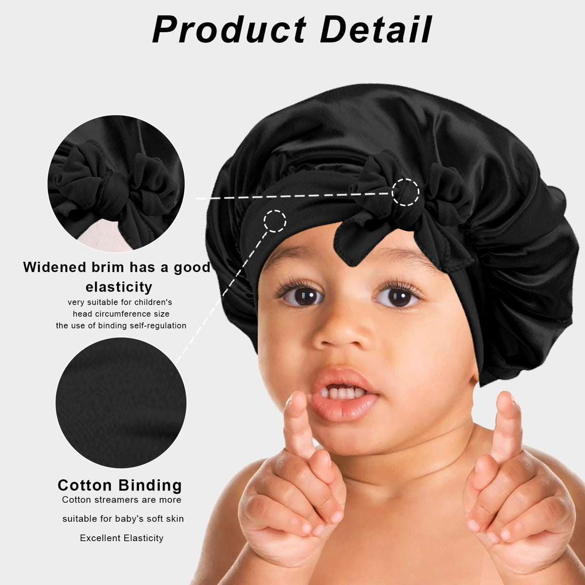 FIRSTPELLA Kids Silk Bonnet pink colour displayed on a bed