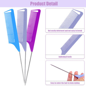 FIRSTPELLA rat tail comb in use for hair parting