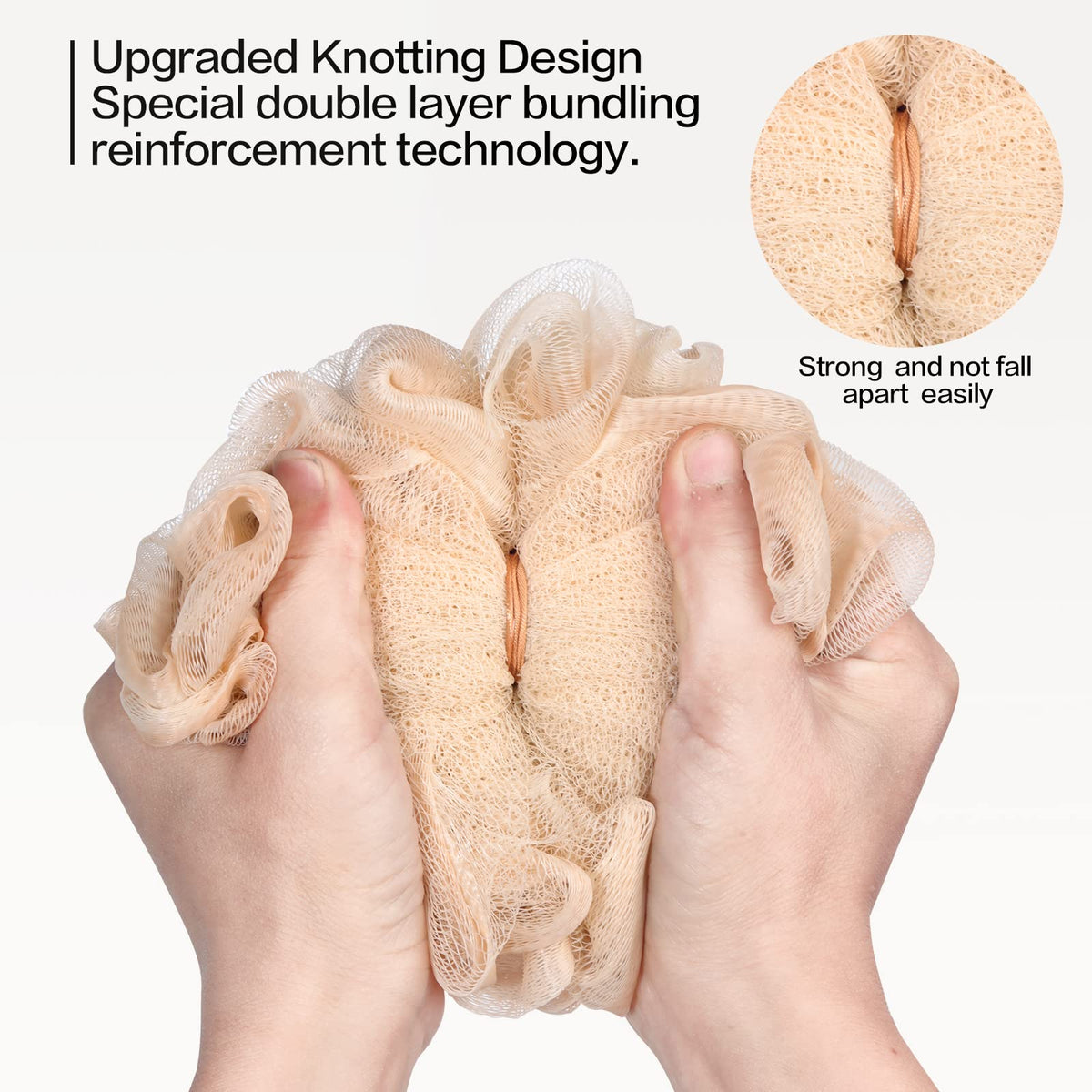 Fishent Loofah with rich foam during bath