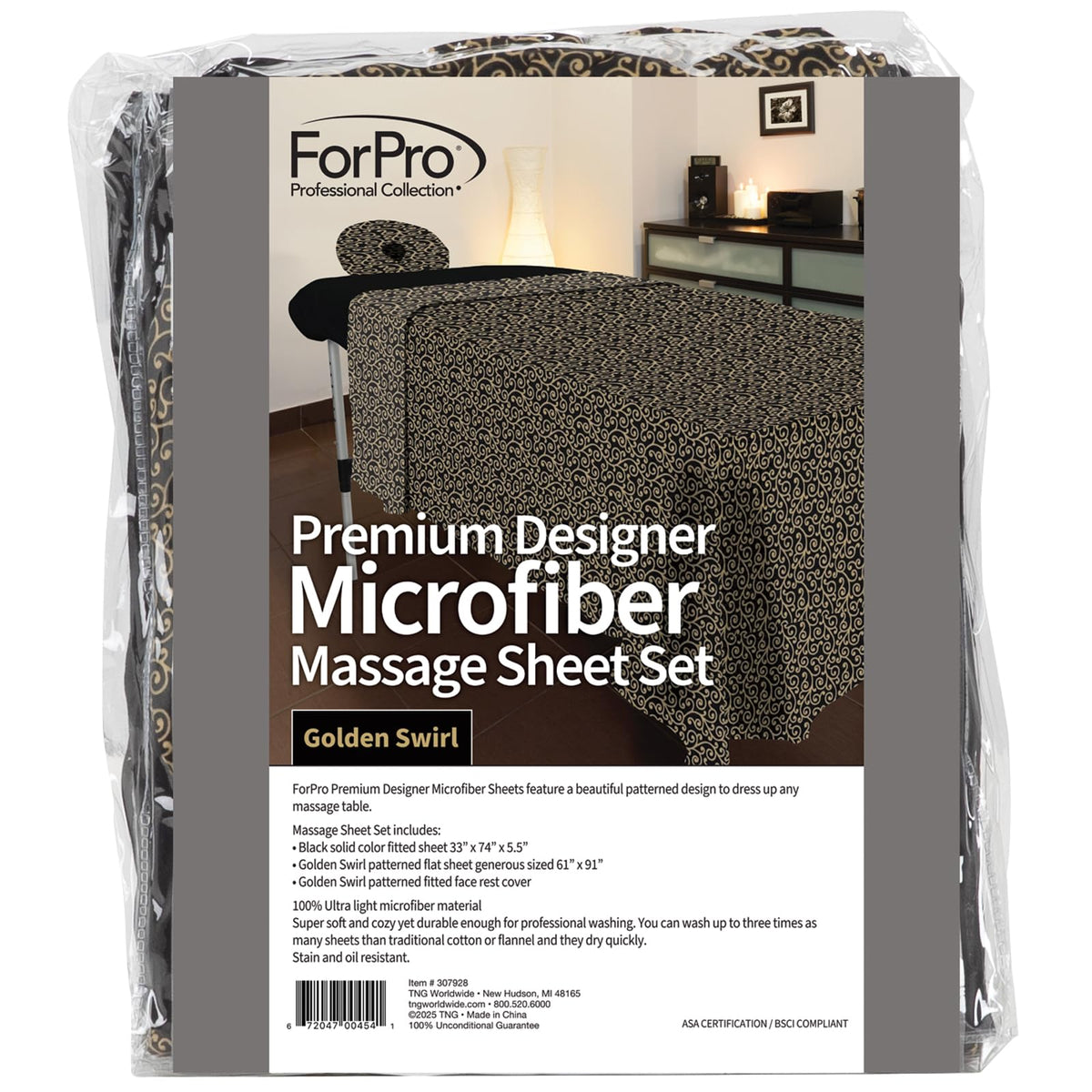 Fitted face rest cover from ForPro Microfiber Massage Sheet Set