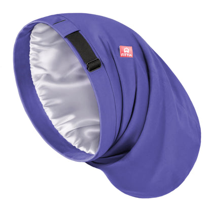 Fittia Large Satin Bonnet for Men in dark blue, front view