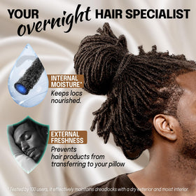 Fittia Large Satin Bonnet for Men with dreadlocks inside