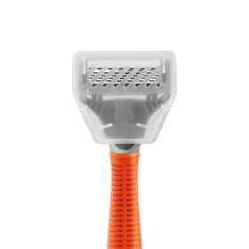 Five razor blade refills in Harry's shaving kit
