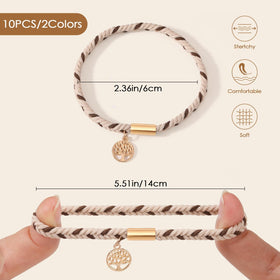 Five styles of SYGY Boho hair ties displayed together