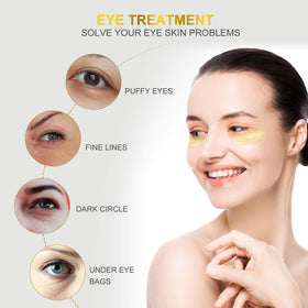Fivewan 24k Gold Under Eye Patches with ingredients list