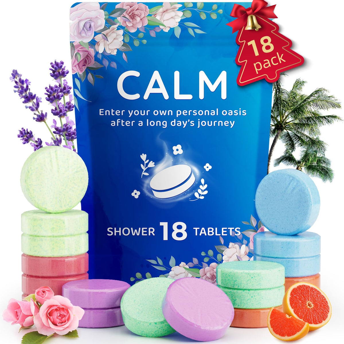 Fizzgarden 18-Pack Shower Steamers assorted scents packaging