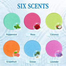 Fizzgarden shower steamer in lavender scent close-up